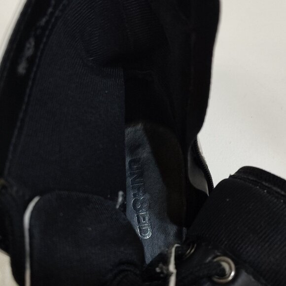 UNR8ED Combat Lug Boots White Faux Leather WMNS 10M Lace-Up & Zipper Closure VGC - Picture 7 of 10